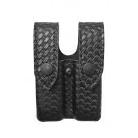 Safariland 72 Mag/Cuff Pouch, Top Flap - Basket Weave Black, Ambidextrous 72-83-4PBL