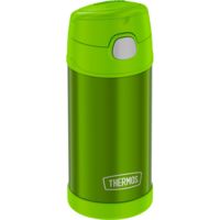 Thermos FUNtainer Stainless Steel Insulated Green Water Bottle w/Straw