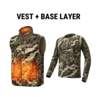 TideWe ThermCore Men's Heated Polar Fleece Hunting Vest and Merino 150 Wool Base Layer Bundle 1BBD7902