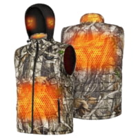 TIDEWE Men's Heated Vest with Retractable Heated Hood and Battery Pack for Hunting/Hiking Black &amp; Next Camo G2, S-XXXL 6A51ED9A