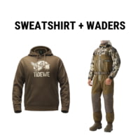 TideWe TIZIPR Duck Hunting Waders &amp; 300 GSM Fleece Hunting Hoodie Bundle A91653D0