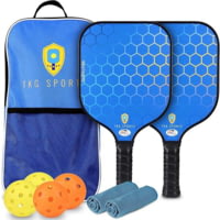 TKG Sports Fiberglass Pickleball Set w/ Carry Bag