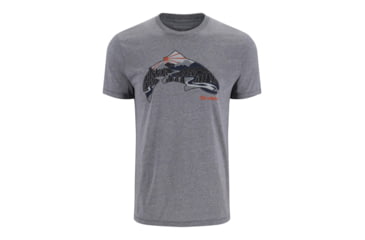 Image of Simms Fishing Products Ms Troutscape T-Shirt A8953E81, Athletic Heather, 2XL, 14136-1099-60