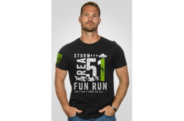 Image of Nine Line STORM AREA 51 FUN RUN T-SHIRT - BLACK - 3X-LARGE 8CE720FA, NLAA51FRTSBLACKS