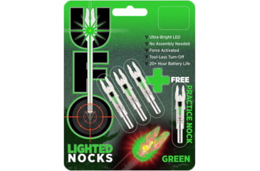 Image of .30-06 Outdoors UFO Lighted 3+1 BP Nock, .166, Green, UFO166G
