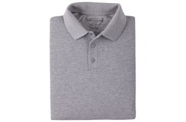 Image of 5.11 Tactical Professional Long Sleeve Polo - Men's, 4XL, Tall, Heather Grey, 42056T-016-4XL
