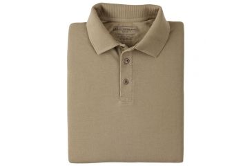 Image of 5.11 Tactical Professional Long Sleeve Polo - Men's, 5XL, Tall, Silver Tan, 42056T-160-5XL
