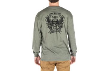 Image of 5.11 Tactical Banners And Bayonets Long Sleeve - Mens, Military Green Heather, Extra Large, 42111SH-223-XL