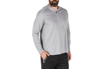 Image of 5.11 Tactical Catalyst 1/4 Zip Shirt - Mens, Heather Grey, Extra Large, 82118-016-XL