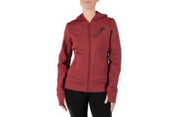 Image of 5.11 Tactical Emma Full Zip Sweatshirt - Womens, Cabernet, Large, 62079-569-L