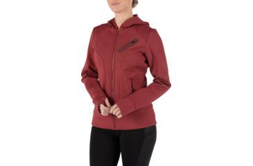 Image of 5.11 Tactical Emma Full Zip Sweatshirt - Womens, Cabernet, Large, 62079-569-L