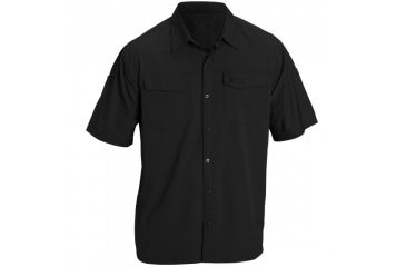 Image of 5.11 Tactical Freedom Flex Woven Short Sleeve Shirt - Men's, Black, L, 71340-019-L
