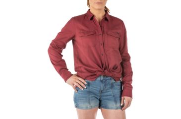 Image of 5.11 Tactical Nikita Long Sleeve Shirt - Womens, Cabernet, Small, 62398-569-S