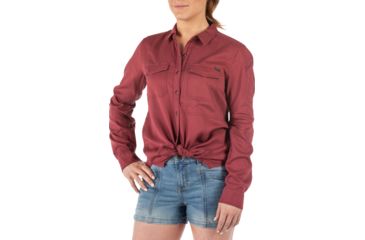 Image of 5.11 Tactical Nikita Long Sleeve Shirt - Womens, Cabernet, Small, 62398-569-S