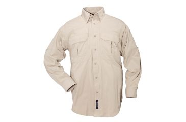 Image of 5.11 Tactical Nylon Tactical Long Sleeve Shirt - Khaki - XS 72158-055-XS