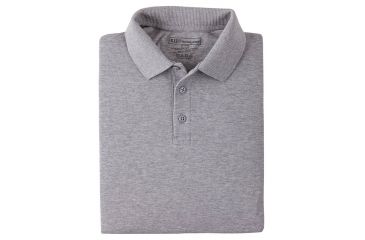 Image of 5.11 Tactical Short Sleeve Utility Polo Shirt- Heather Grey, Size L 41180-016-L