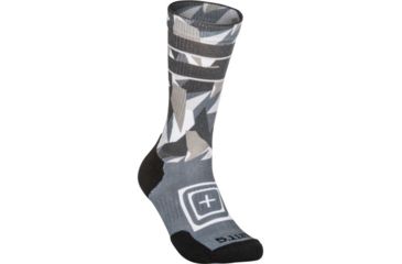 Image of 5.11 Tactical Sock &amp; Awe Crew Dazzle - Mens, Cool Grey, Large 10041AC-001-L
