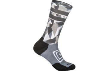 Image of 5.11 Tactical Sock &amp; Awe Crew Dazzle - Mens, Cool Grey, Large 10041AC-001-L