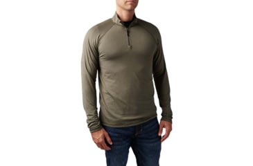 Image of 5.11 Tactical Stratos 1/4 Zip Shirt - Mens, Ranger Green, M, 72235-186-M