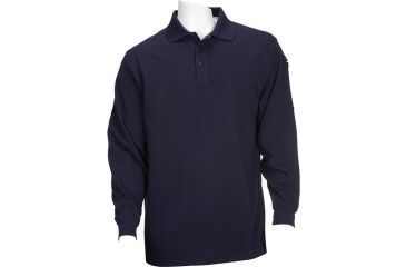 Image of 5.11 Tactical Performance Long Sleeve Polo - Men's, Small, Regular, Dark Navy, 72049-724-S