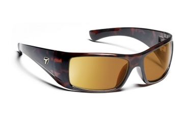 Image of 7eye 810644 Mens Shaun Single Vision Sunglasses Active Lifestyle Dark Tortoise Frames