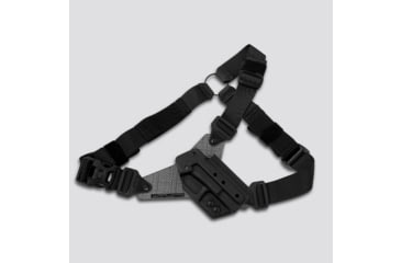 Image of 945 Industries Delta Chest Holster Platform CHP Black on Titanium, DELTA-CHEST-HOLSTER-BLACK-ON-TITANIUM