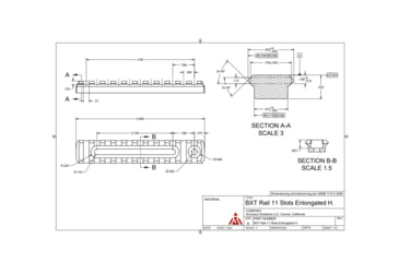 Image of Accuracy Solutions Elongated Holes Picatinny Rail