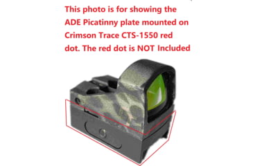 Image of ADE Advanced Optics Picatinny Mounting Plate/Adapter/Mount, Trijicon RMR, ADE Stingray, Holosun, Black, HM3