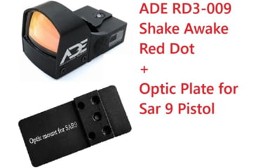 Image of ADE Advanced Optics RD3-009 Shake Awake 1x Reflex Red Dot Sight w/SAR 9 USA SAR9 Optic Mount Plate