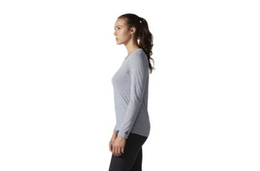 Image of Adidas Terrex Ultimate Women's Long Sleeve Tee, Medium Grey Heather/Black, Large, BQ8582-L