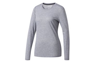Image of Adidas Terrex Ultimate Women's Long Sleeve Tee, Medium Grey Heather/Black, Extra Small, BQ8582-XS