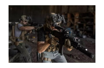 Image of AGM Global Vision NVG-40 1x27mm NL1 Dual Tube Night Vision Goggle/Binocular Gen 2 Plus, Green Phosphor, Level 1, Black, 4.5 4.6 2.9, 14NV4122483011