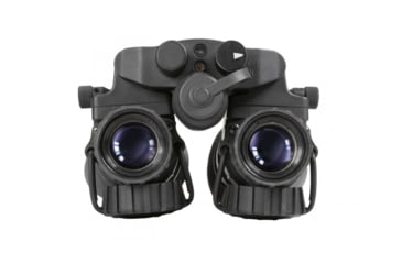 Image of AGM Global Vision NVG-40 1x27mm NL1 Dual Tube Night Vision Goggle/Binocular Gen 2 Plus, Green Phosphor, Level 1, Black, 4.5 4.6 2.9, 14NV4122483011