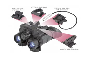 Image of AGM Global Vision NVG-40 1x27mm NL1 Dual Tube Night Vision Goggle/Binocular Gen 2 Plus, Green Phosphor, Level 1, Black, 4.5 4.6 2.9, 14NV4122483011