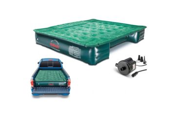 Image of Airbedz Lite Full Size Short and Long 6 to 8 ft Truck Bed Air Mattress w/ DC Corded Pump, Green, PPI PV202C