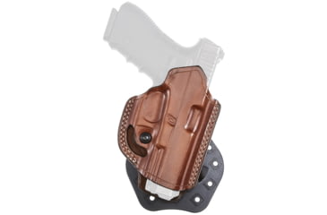 Image of Aker Leather Model 268A Flatsider Paddle XR19 Strapless Open Top Holsters, Glock 19/Glock 23, Right, Plain, Tan, H268ATPR-GL1923