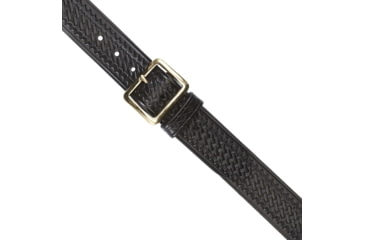 Image of Aker Leather Model B07 1.75inch Garrison Belts, 36 in, Chrome Buckle, Basketweave, Black, B07-BW-36-CH