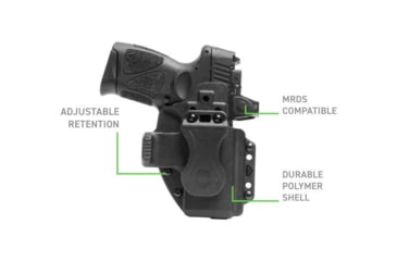 Image of Alien Gear Holsters Photon Non-Light Polymer IWB Holster, Glock 19/19X/44/45/45MOSGen1-6/23Gen 1-4, Ambi Hand, Black, PHO-0057-L0-D