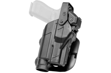Image of Alien Gear Holsters Rapid Force Duty Holster Paddle Level III Light Bearing w QDS, Glock 17/31/47/22 Gen 1-4 w light, Right, Black, Matte, One size, 193858312217