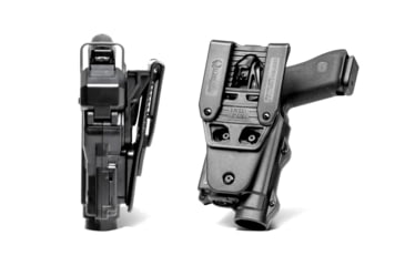 Image of Alien Gear Holsters Rapid Force Level II Light Bearing Paddle Holsters, Glock 19, Left, Matte, Black, 00193858024257
