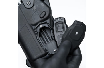 Image of Alien Gear Holsters Rapid Force Polymer Level III OWB Belt Duty Holster, S&amp;W M&amp;P9c M2.0 Compact 4 In/M&amp;P9 2.0 4.25 In/Per. M&amp;P9 M2.0 C.O.R.E. Ported/Pro Series 4.25 In, Left Hand, Matte Black, No Light, R3-M-0880-BK-LH-L0-A0-B