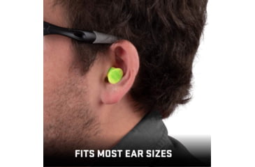 Image of Allen ULTRX Tapered Foam Ear Plugs, Yellow/Lime Green, 25 Pair, NRR 32dB, 4116