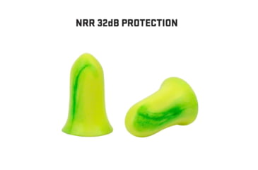Image of Allen ULTRX Tapered Foam Ear Plugs, Yellow/Lime Green, 25 Pair, NRR 32dB, 4116
