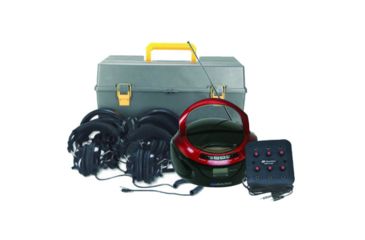 Image of AmpliVox Deluxe CD/Cassette/AM/FM Six-Station Listening Center, Black, SL1071
