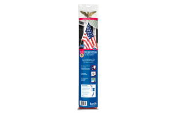 Image of Annin Flags US Polycotton Flag Set With Pole, Red/White/Blue, 3ft x 5ft Flag, 6ft Steel Pole, 011320R