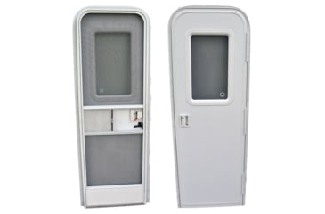 Image of AP Products RV Entrance Door Window Frame, White, 015-2014742