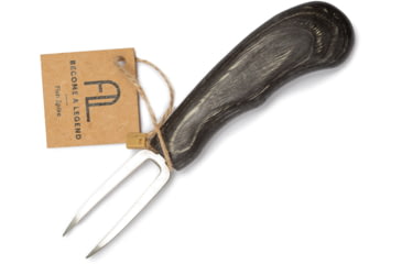 Image of Arctic Legend Black Birch Fish Spike Knife, 6.5in Overall, 2.25in Stainless Double Prong Spike, Black Birch Wood Handle, AL-054
