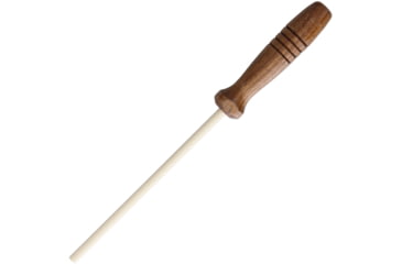 Image of Arkansas Sharpeners Ceramic Sharpener Stick with Brown Walnut Handle, 7in Rod, Brown, AC48