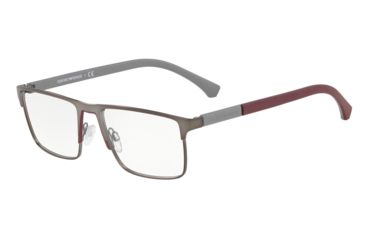 Image of Armani EA1095 Eyeglass Frames 3003-53 - Matte Gunmetal/Bordeaux