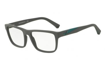 Image of Armani EA3080 Eyeglass Frames 5502-53 - Matte Grey Frame